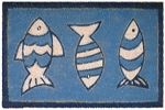 Three Blue Fish - 18" x 30"